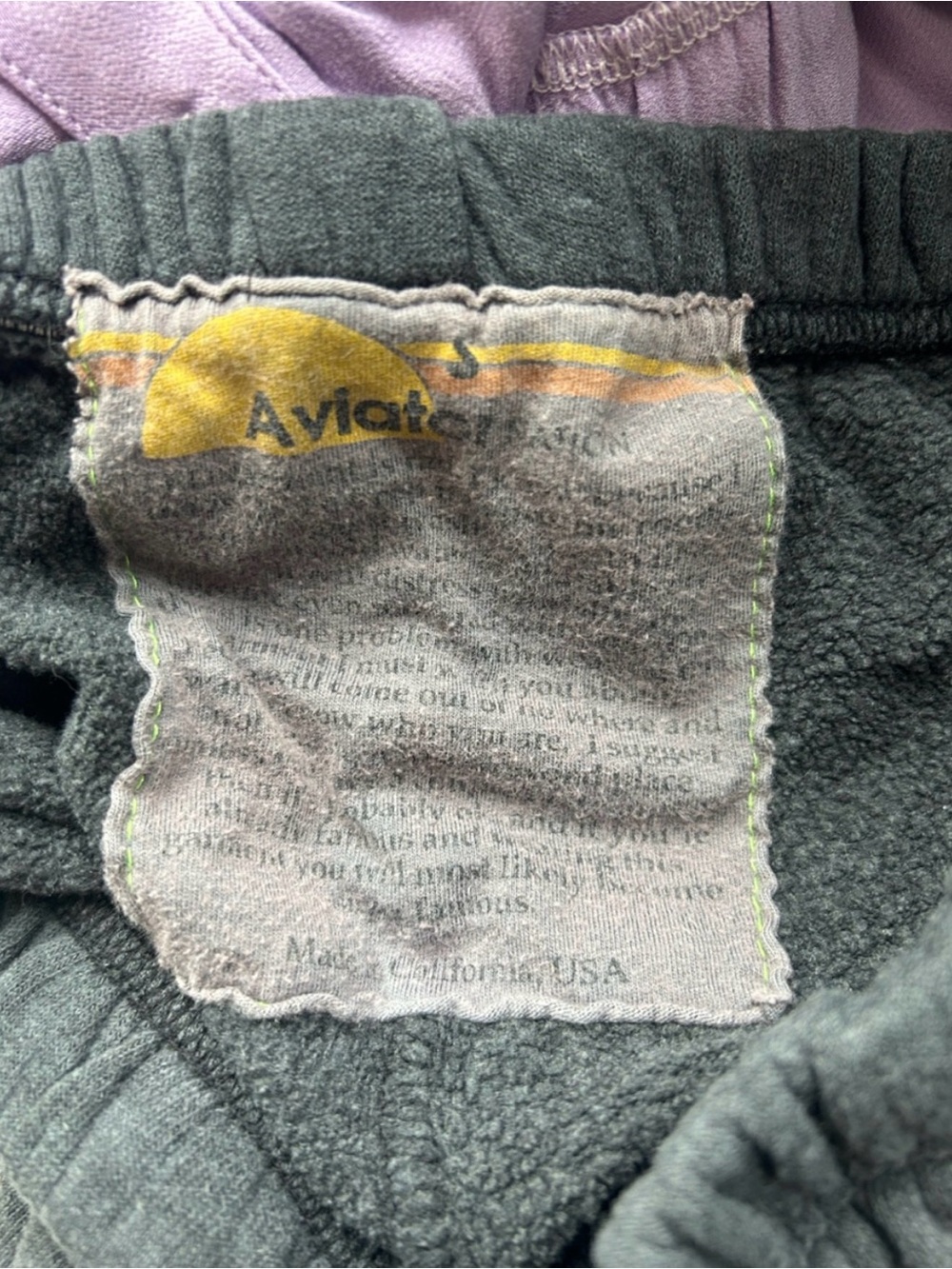 Aviator Nation 5 Stripe Joggers in Faded Smoke (Charcoal Grey) - Picture 7 of 7